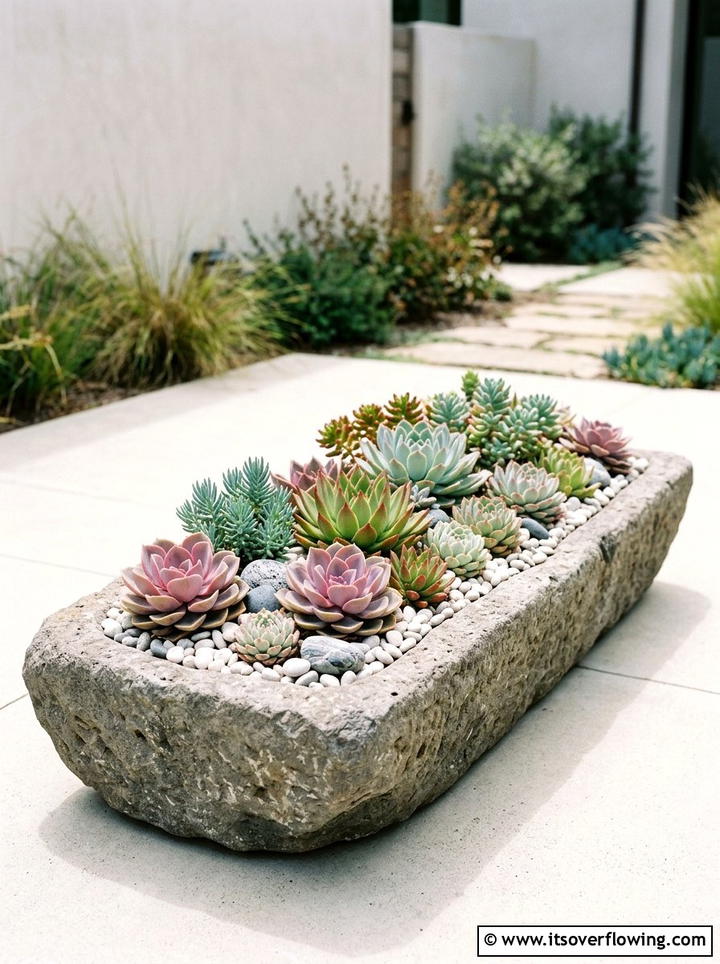 Succulent Rock Garden - 25 small garden ideas for quick makeover