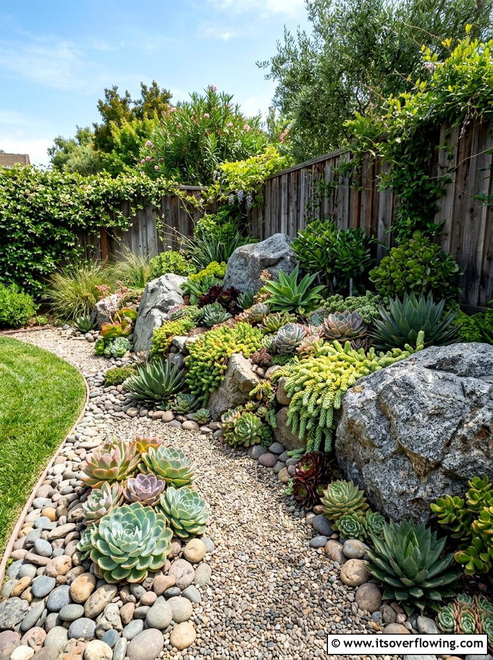 Succulent Rock Garden - 25 backyard ideas with succulents