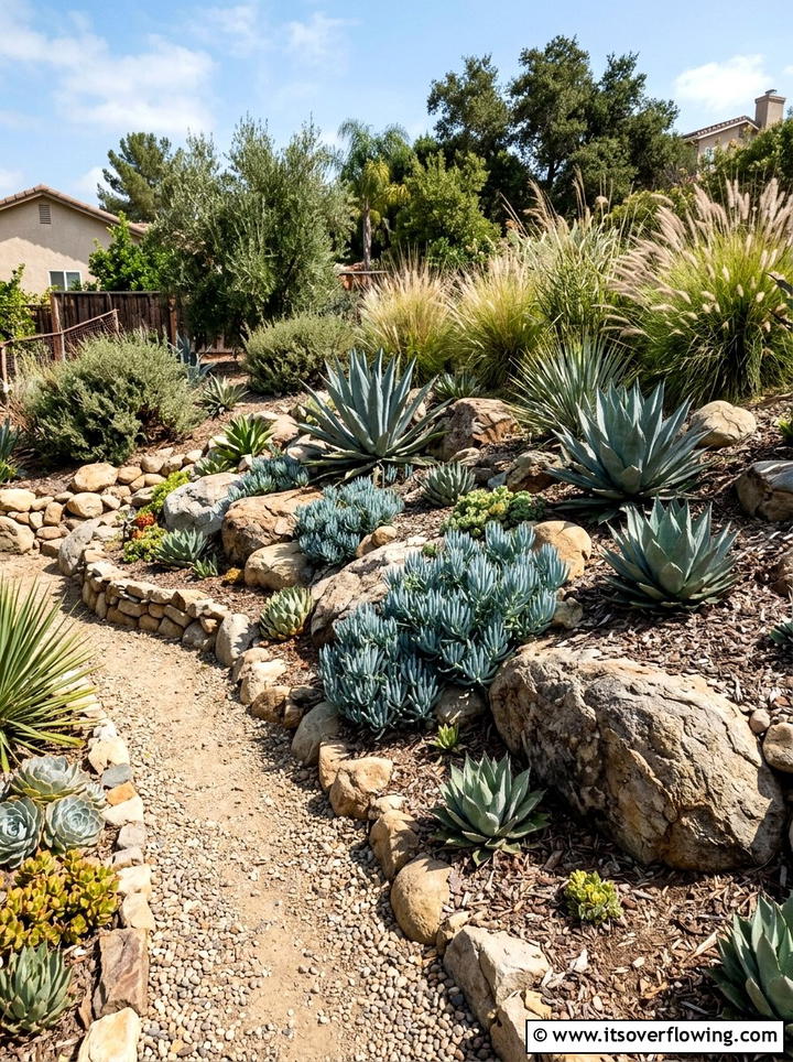 Succulent Rock Garden - 25 garden decor ideas with succulent displays
