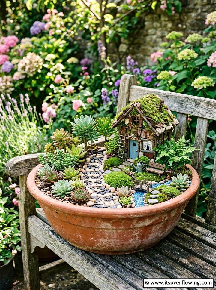 Succulent fairy garden - 25 garden ideas with succulents