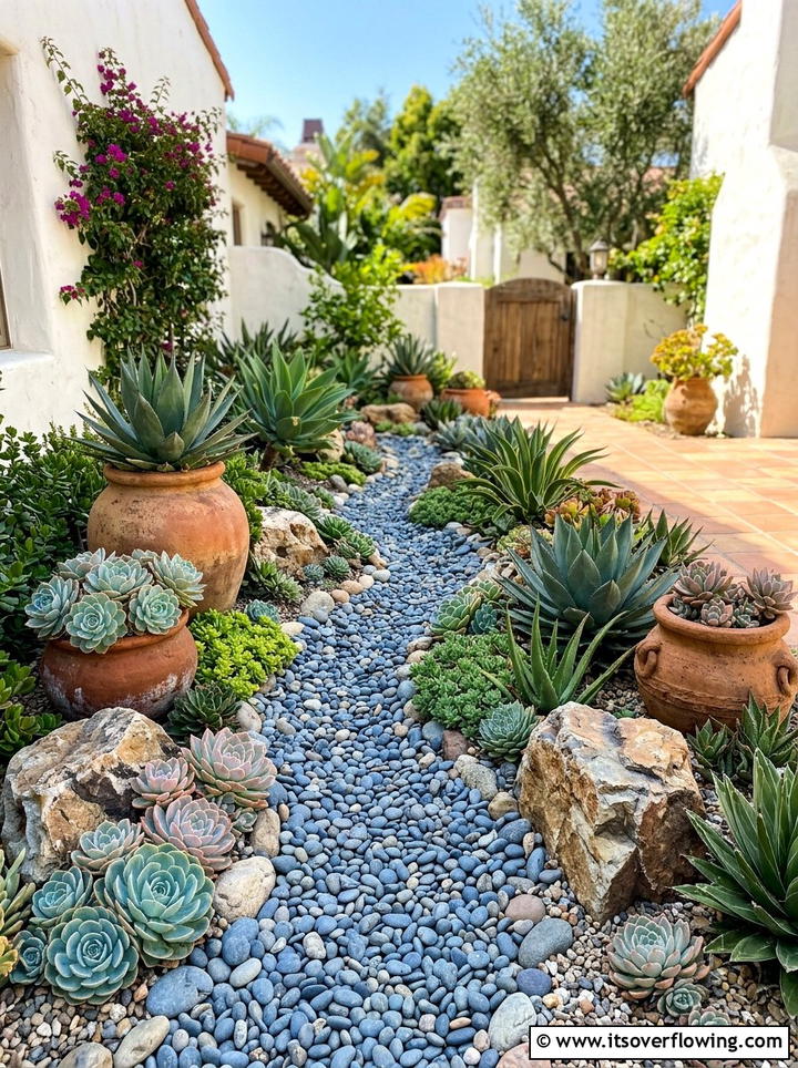 Succulent garden dry creek - 25 garden design ideas with dry creek beds