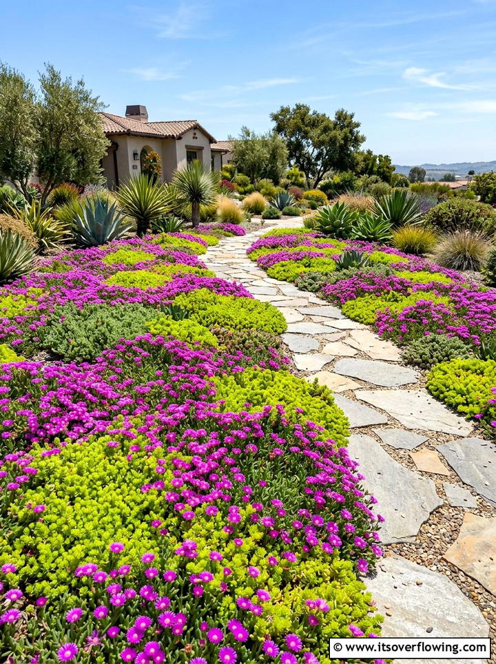Succulent ground cover - 25 garden ideas with succulents