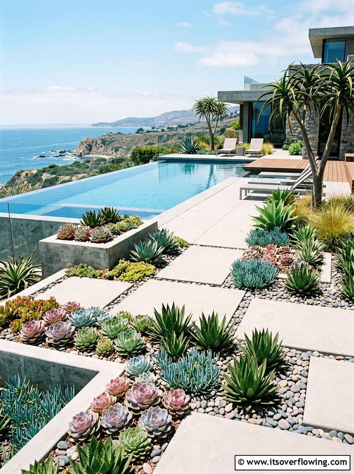 Succulent pool garden - 25 garden design ideas for pool areas