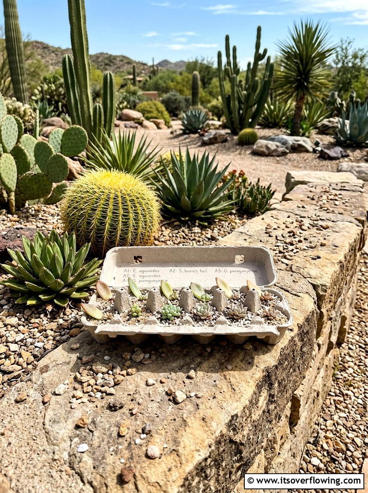 Succulent propagator - 25 recycled garden ideas with egg cartons