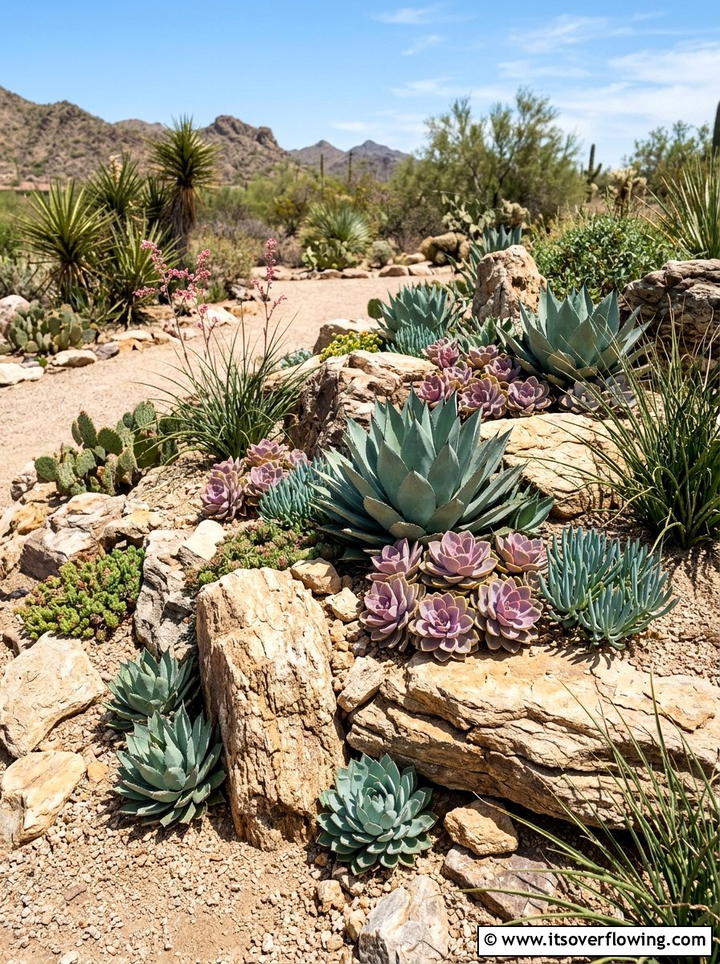 Succulent rockery - 25 garden ideas with rocks