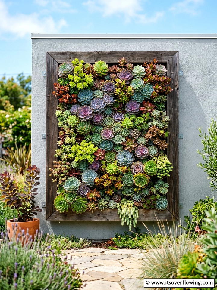 Succulent wall art - 25 garden design ideas for small yards
