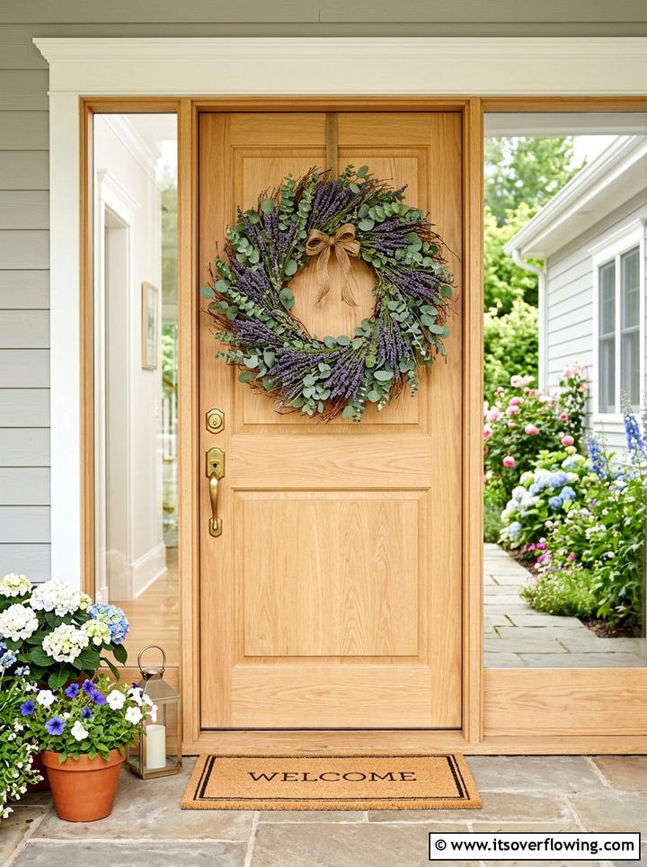 Summer Wreath For Front Door - 25 front porch ideas with summer decor