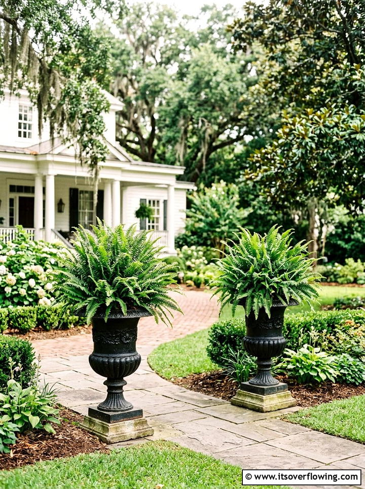 Sun tolerant ferns for bright light - 25 front porch ideas with sun loving plants