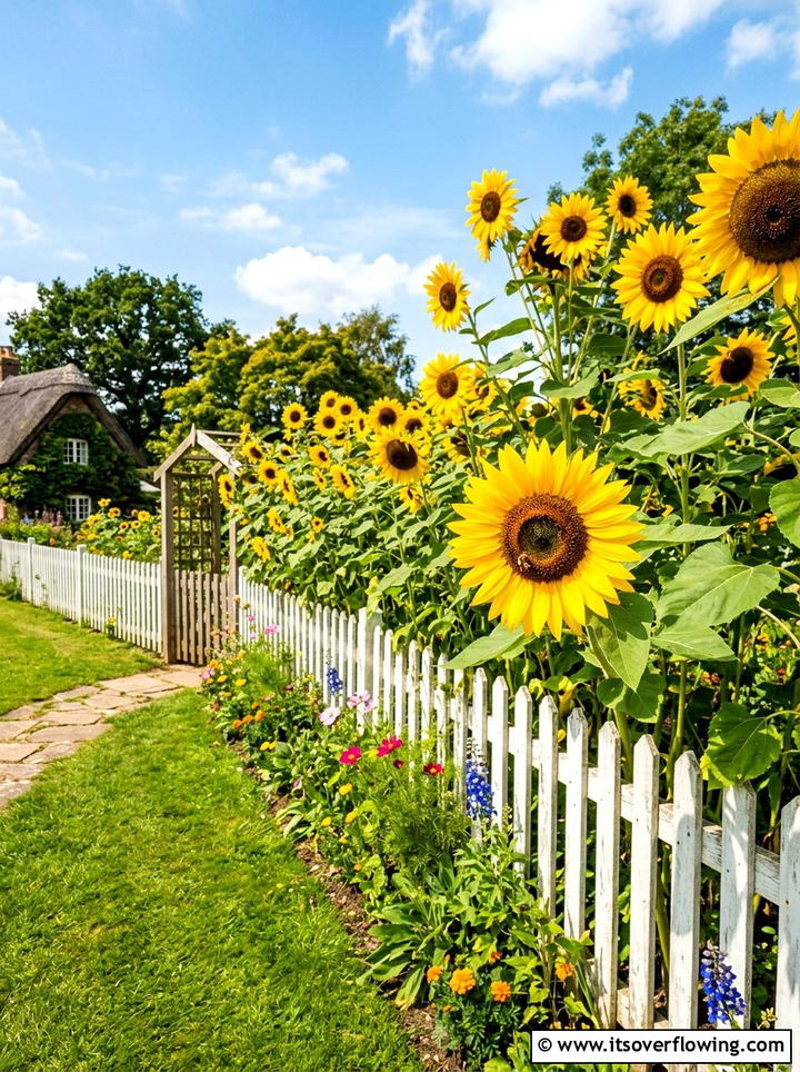 Sunflower backyard garden - 25 creative garden ideas with edible flowers