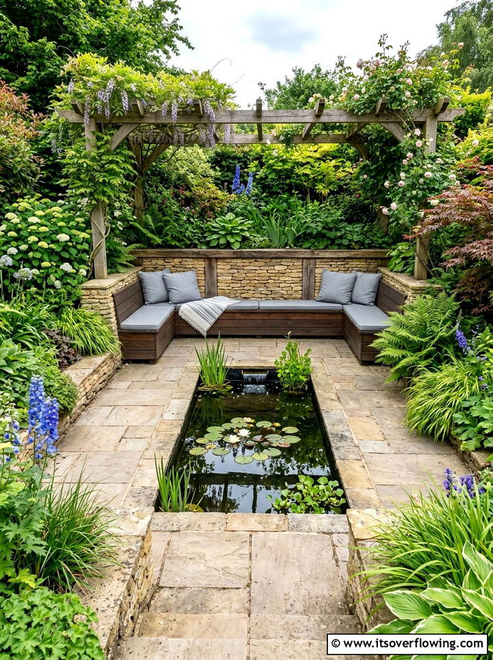 Sunken Garden Pond - 25 garden ideas with pond