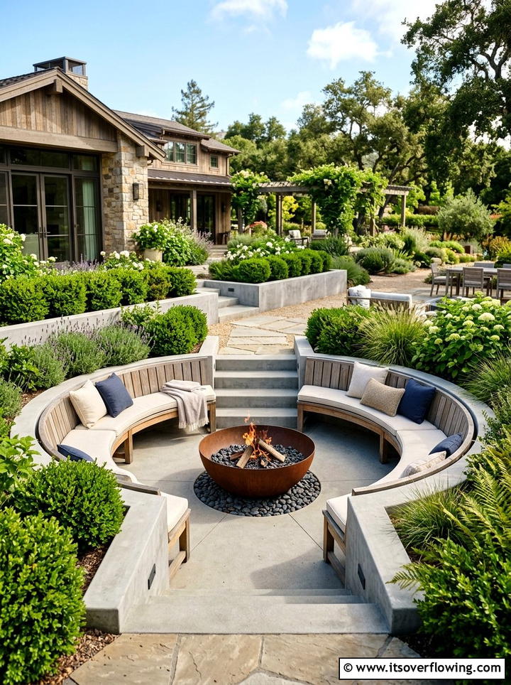 Sunken Garden Seating - 25 small garden ideas with modern style
