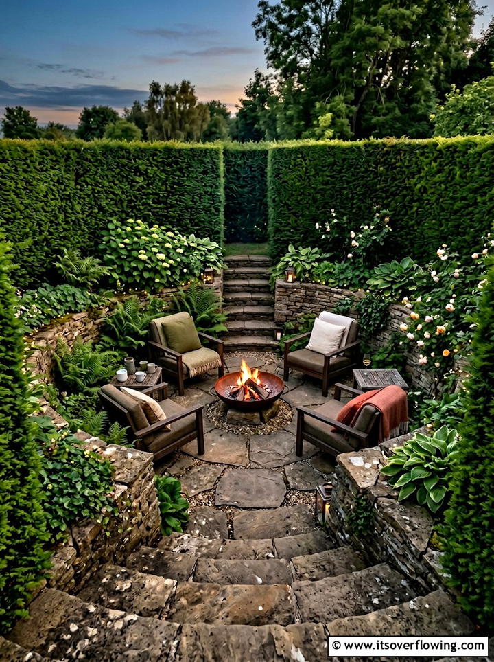 Sunken Garden Terrace - 25 garden design ideas with terraces