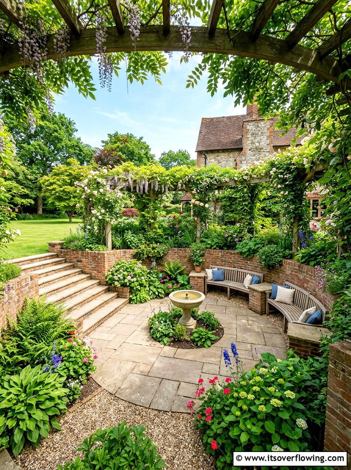 Sunken Garden - 25 creative garden ideas for large yards