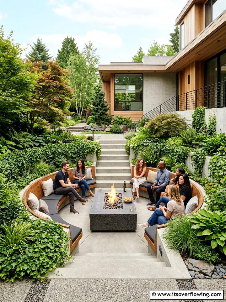 Sunken Seating Area - 25 garden design ideas for contemporary courtyards