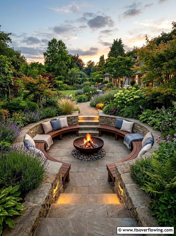 Sunken Seating Area - 25 garden design ideas for modern landscapes