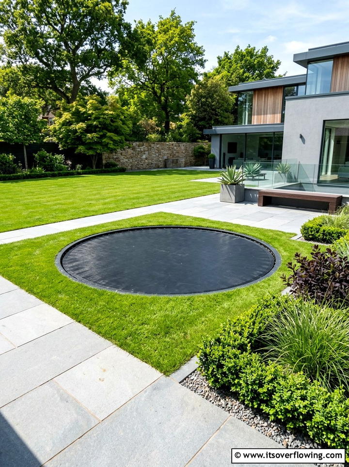 Sunken Trampoline - 25 garden design ideas for play areas