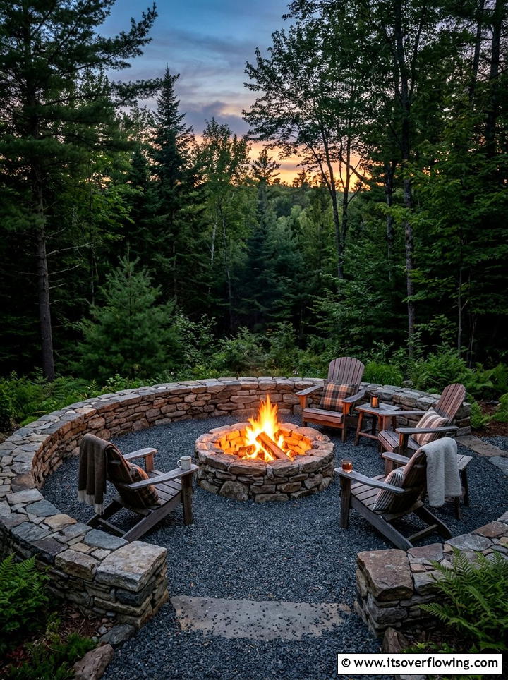 Sunken fire pit - 25 garden ideas for cottage homes