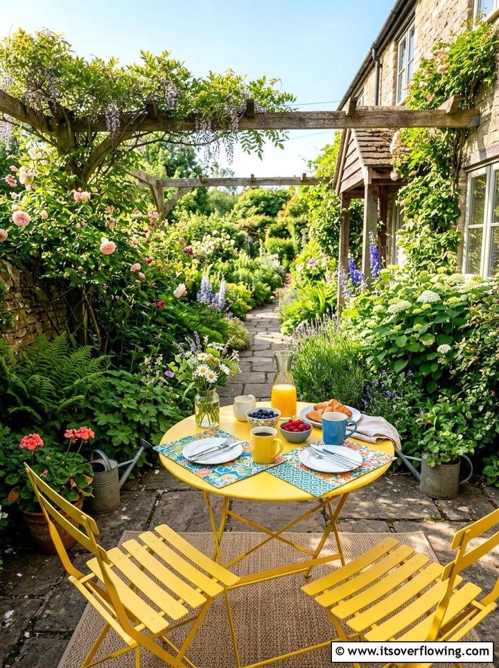Sunny Breakfast Nook - 25 front porch decor ideas with bright colors