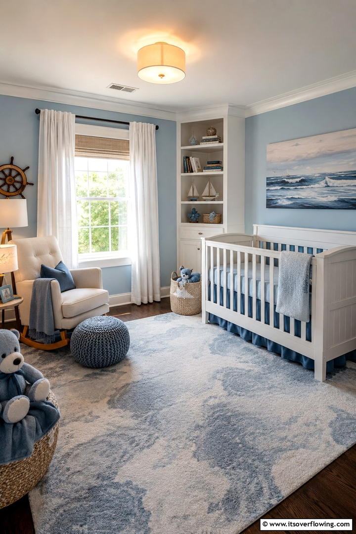 Surfside Serenity - 30 Ocean-Themed Nursery Ideas for a Serene Baby Room