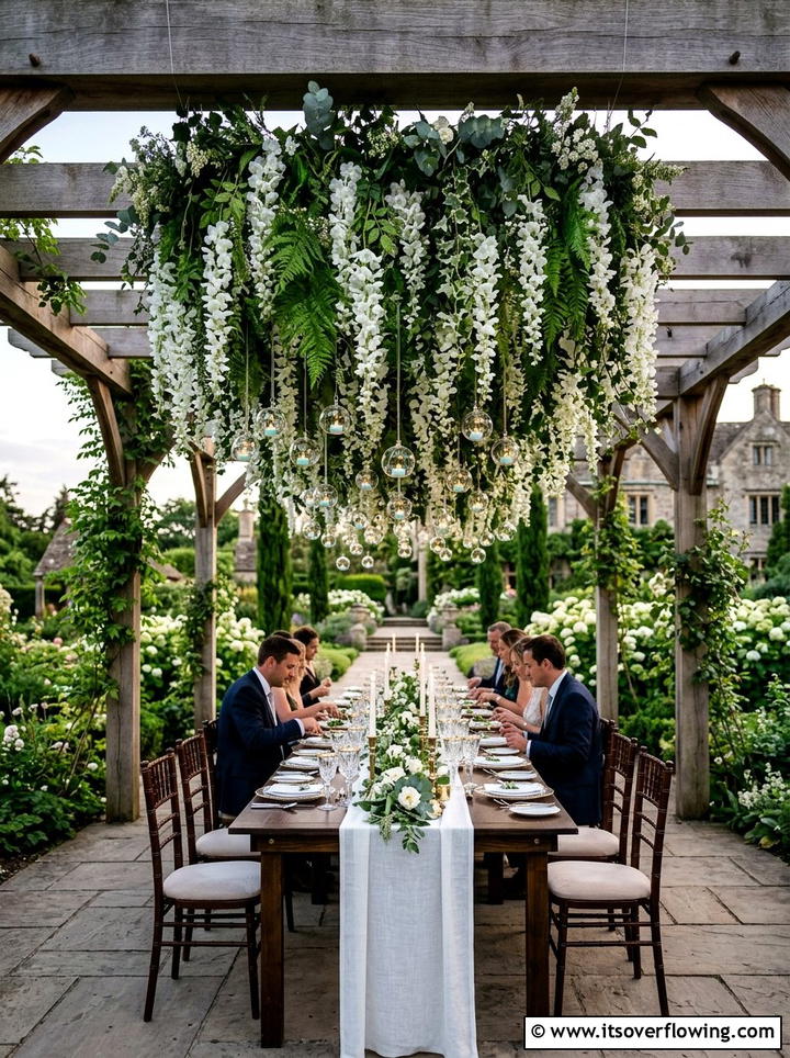 Suspended Floral Installations - 25 garden decor ideas for birthdays