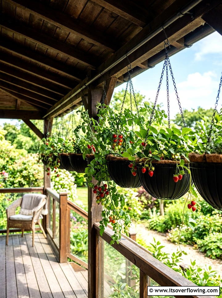 Suspended Pot Garden - 25 small garden ideas with edible garden