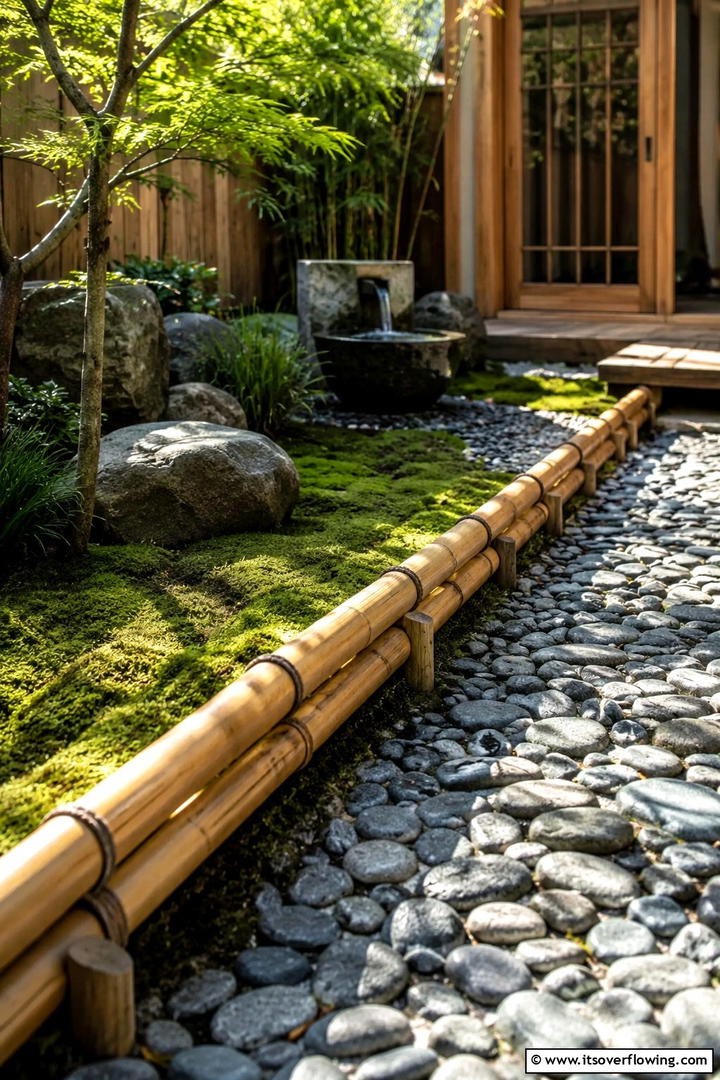 Sustainable Bamboo Edging - 30 Modern Garden Edging Ideas to Define Your Outdoor Space