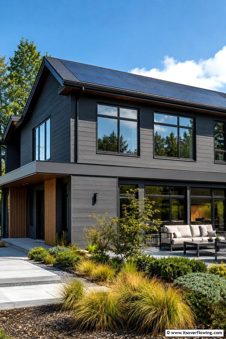Sustainable Recycled Materials - 30 Scandinavian House Exterior Ideas for Modern Homes