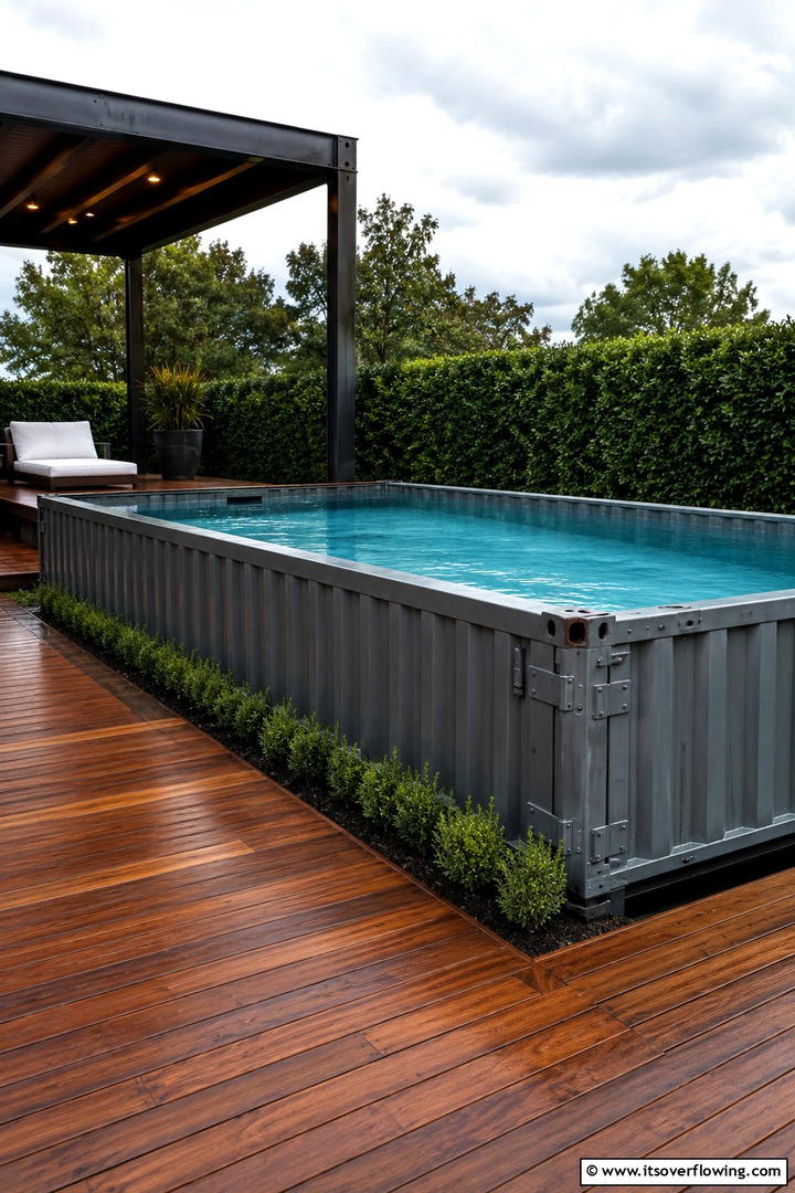 Sustainable Water Escape - 30 Shipping Container Pool Ideas for Modern Backyards