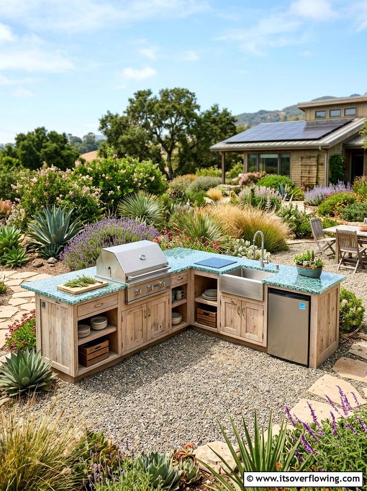 Sustainable outdoor kitchen cabinetry - 25 garden design ideas for outdoor kitchens