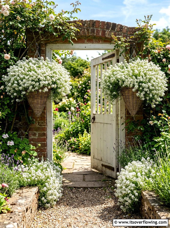 Sweet Alyssum Fragrance - 25 garden ideas with hanging baskets