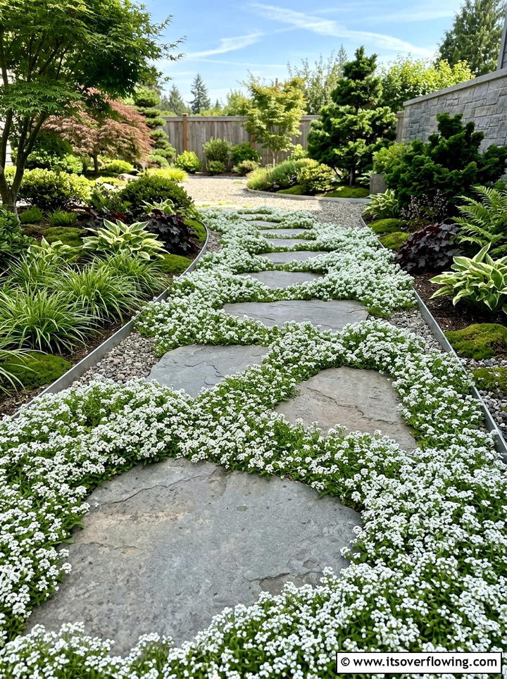 Sweet Alyssum Ground Cover - 25 creative garden ideas with fragrance gardens