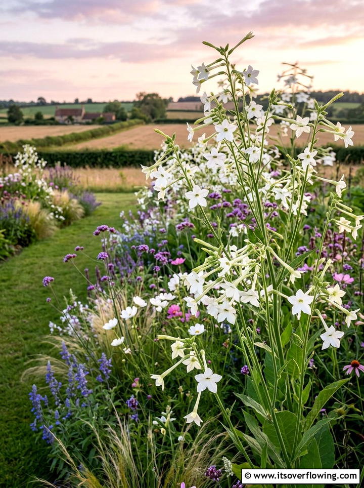 Sweet Nicotiana Flower Garden - 25 creative garden ideas with moon gardens