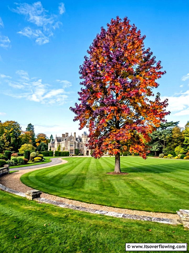Sweet gum tree leaves - 25 creative garden ideas for fall color