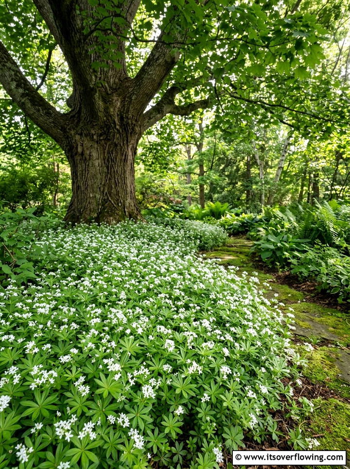 Sweet woodruff shade cover - 25 creative garden ideas with clover lawn alternatives