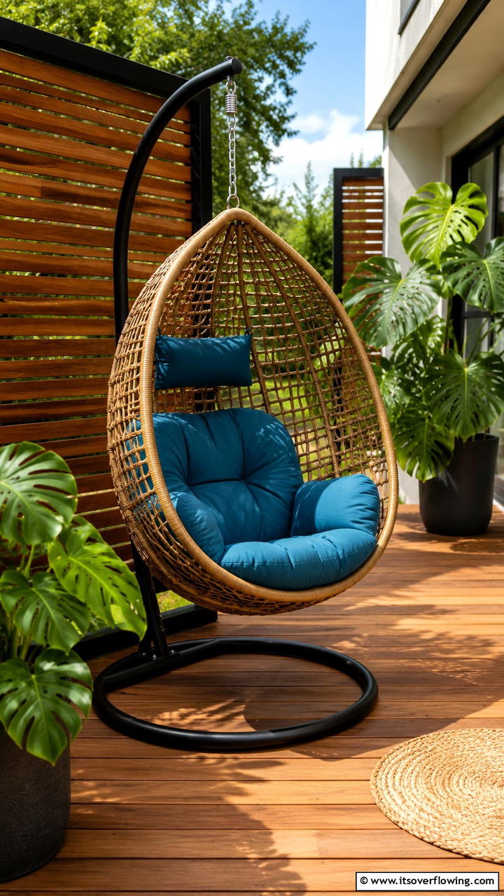 Swing Chairs for a Relaxing Vibe - 20 Garden Furniture Ideas to Create a Beautiful Outdoor Space