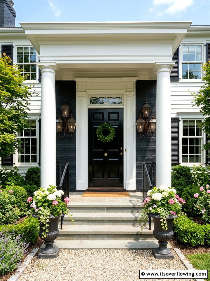 Symmetrical Door Lanterns - 25 front porch decor ideas with lantern clusters