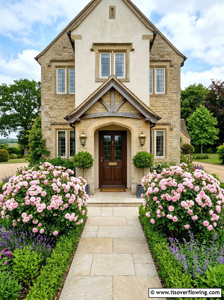 Symmetrical Rose Entrance - 25 garden design ideas with repetition