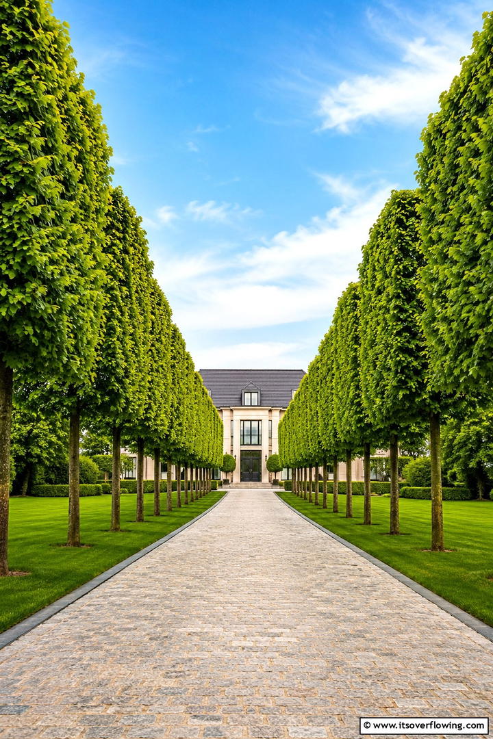 Symmetrical Tree Symmetry - 30 Tree Landscaping Ideas for Shade, Privacy, and Curb Appeal
