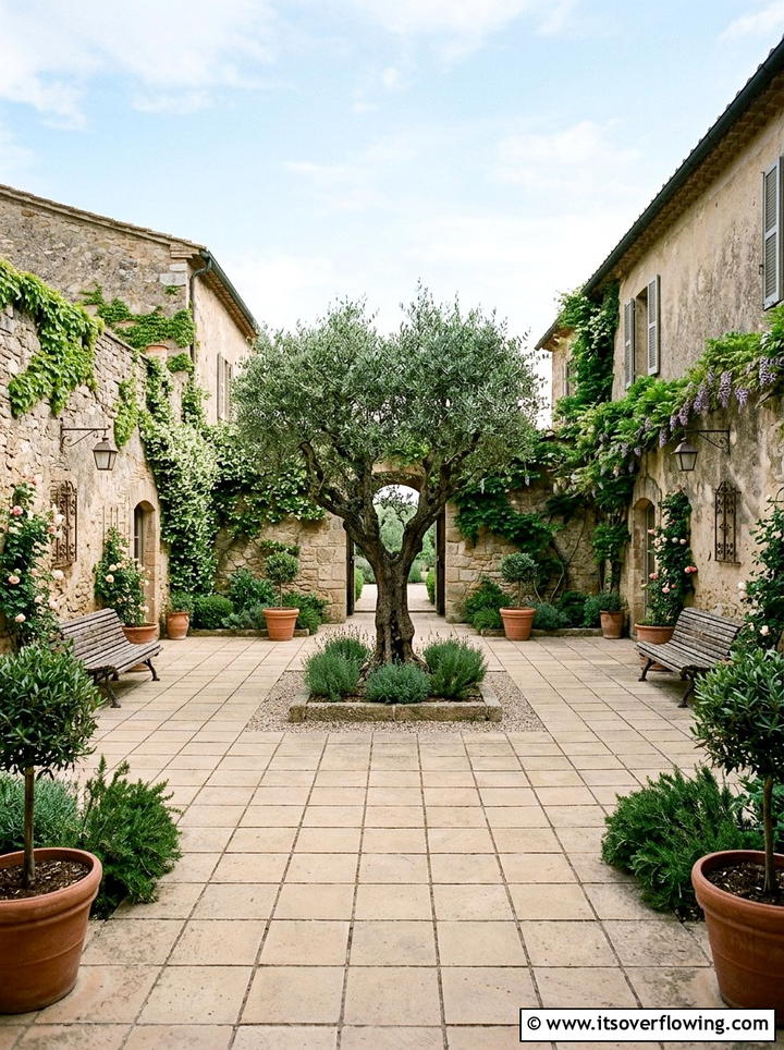 Symmetrical courtyard garden - 25 garden design ideas with symmetry