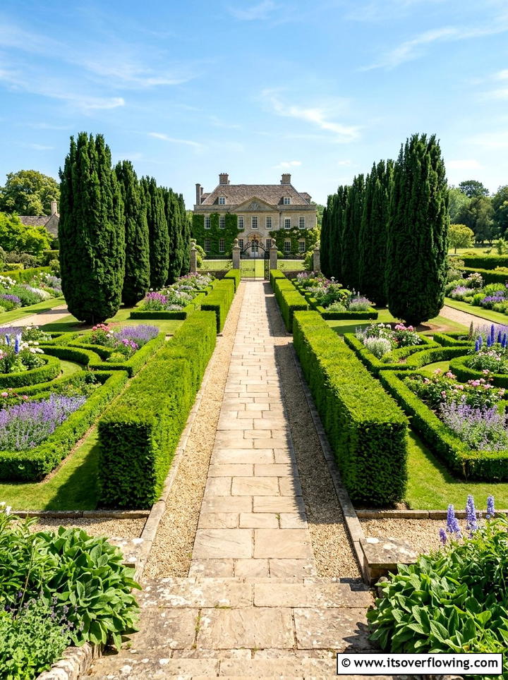 Symmetrical garden - 25 creative garden ideas with minimal planting palette