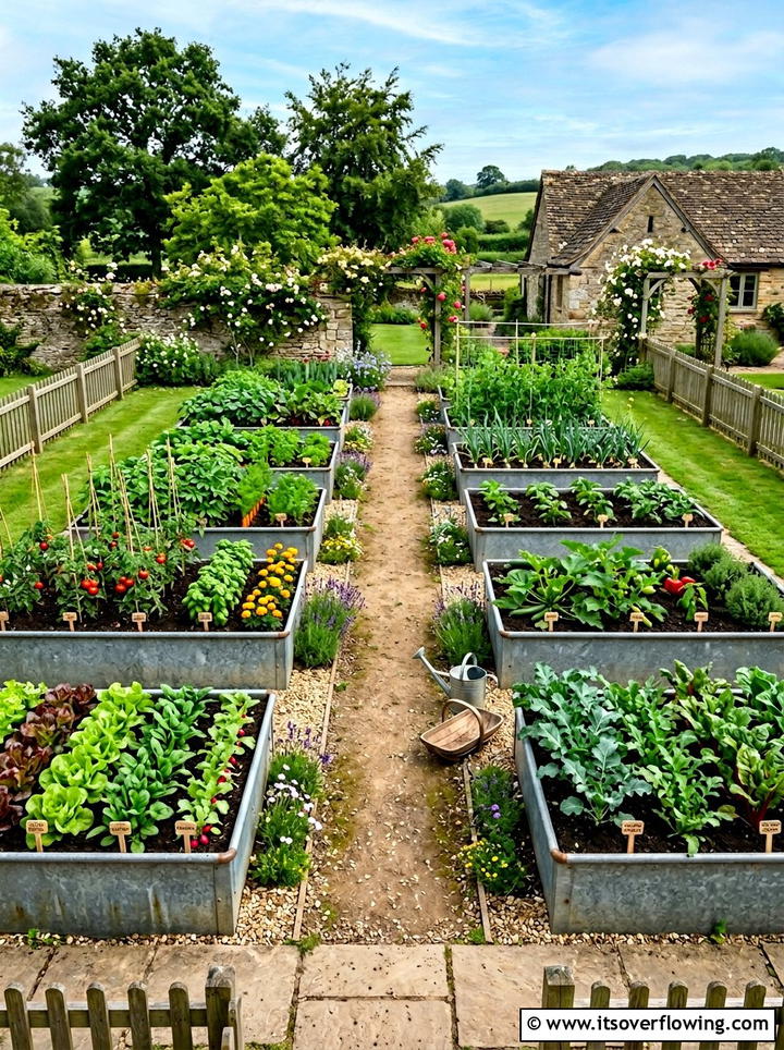 Symmetrical kitchen garden - 25 garden design ideas with symmetry