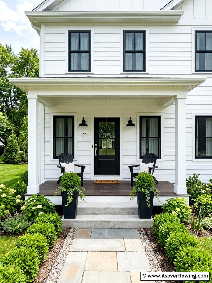Symmetrical porch decor - 25 front porch ideas with modern style