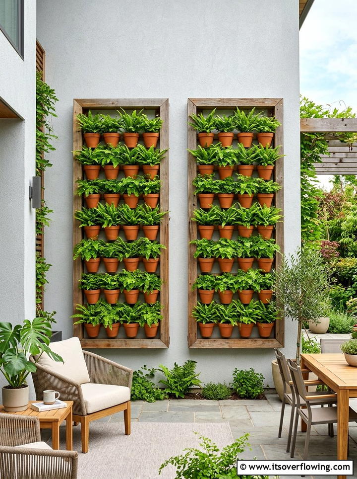 Symmetrical vertical garden - 25 garden design ideas with symmetry