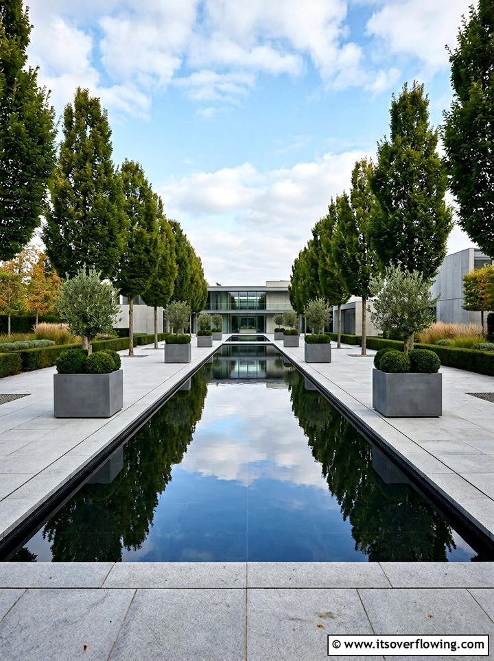 Symmetrical water feature - 25 garden design ideas with symmetry
