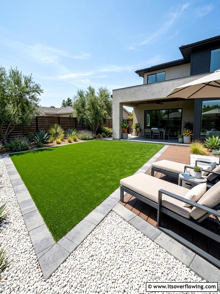 Synthetic Turf Lawn - 25 garden ideas for modern homes