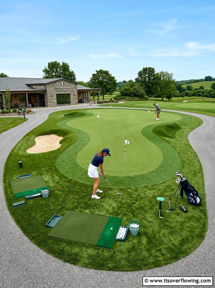 Synthetic grass golf practice area - 25 backyard ideas with putting green