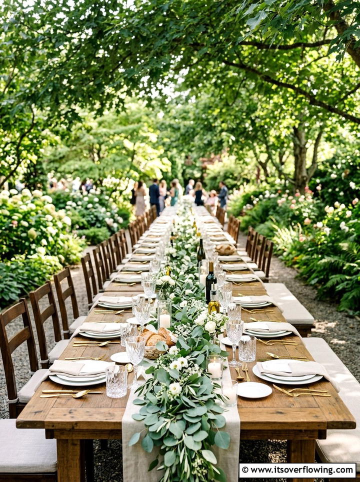 Table Runners - 25 garden decor ideas for weddings