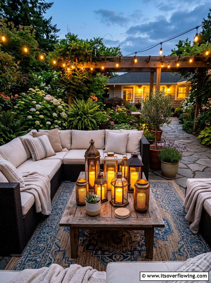 Tabletop Lanterns - 25 backyard decorating ideas with lights