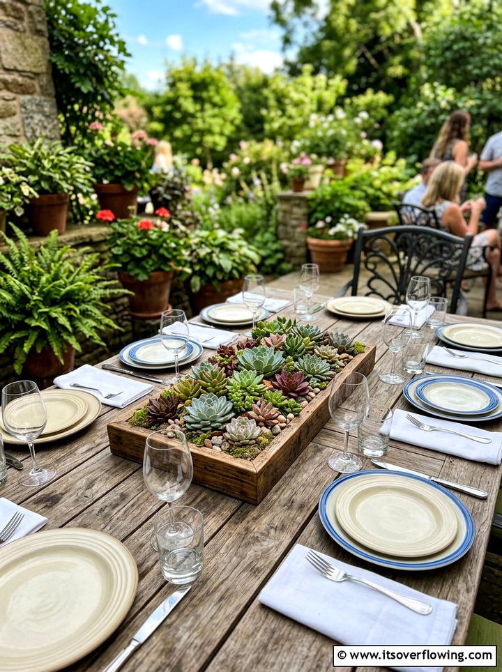 Tabletop Succulent Display Frame - 25 garden ideas with succulent frames