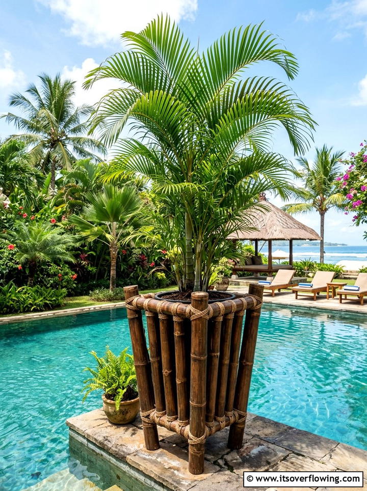 Tall Bamboo Planter - 25 garden ideas with pots